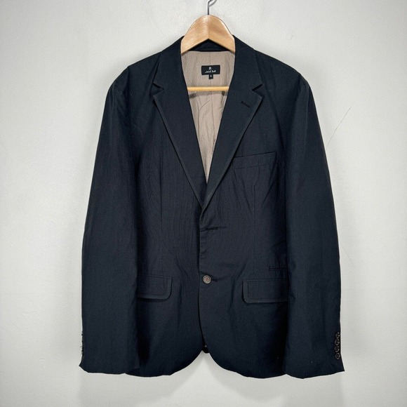 Saint Paul Blazer Sport Coat Men‎ XL Black Cotton Blend 2 Button Jacket Casual - Picture 1 of 12